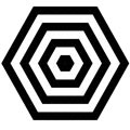 Black & White Hexagonal Target - Pictures of Geometric Patterns & Designs